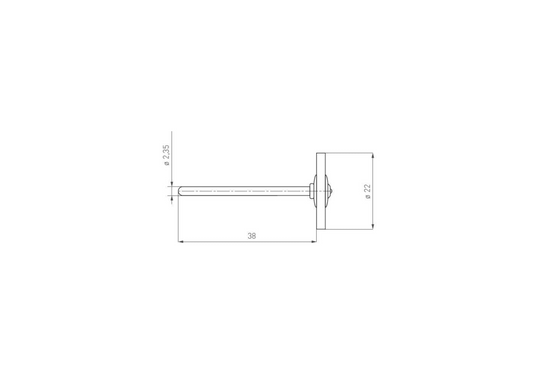 05 010 022 NIQUA Rundbürste G 2100 - schwarze Chungking-Borsten Ø22mm (10 Stück)