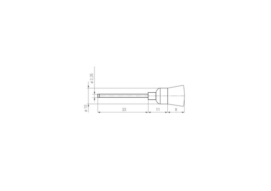 05 005 235 NIQUA Kelchbürste B 2100 - schwarze Chungking-Borsten Ø 10mm (10 Stück)