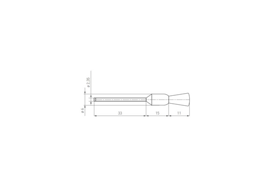 05 000 235 NIQUA Pinselbürste A 2100 - schwarze Chungking-Borsten Ø 6mm (10 Stück)