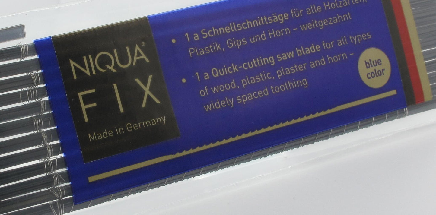 51 001 / 51 003 wood fret saw blades NIQUA FIX blue 130mm / 160mm