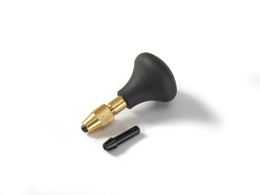 08 020 000 NIQUA Delrin®-Korneisenheft - Pilz - zwei Spannfutter, messingbeschichtet