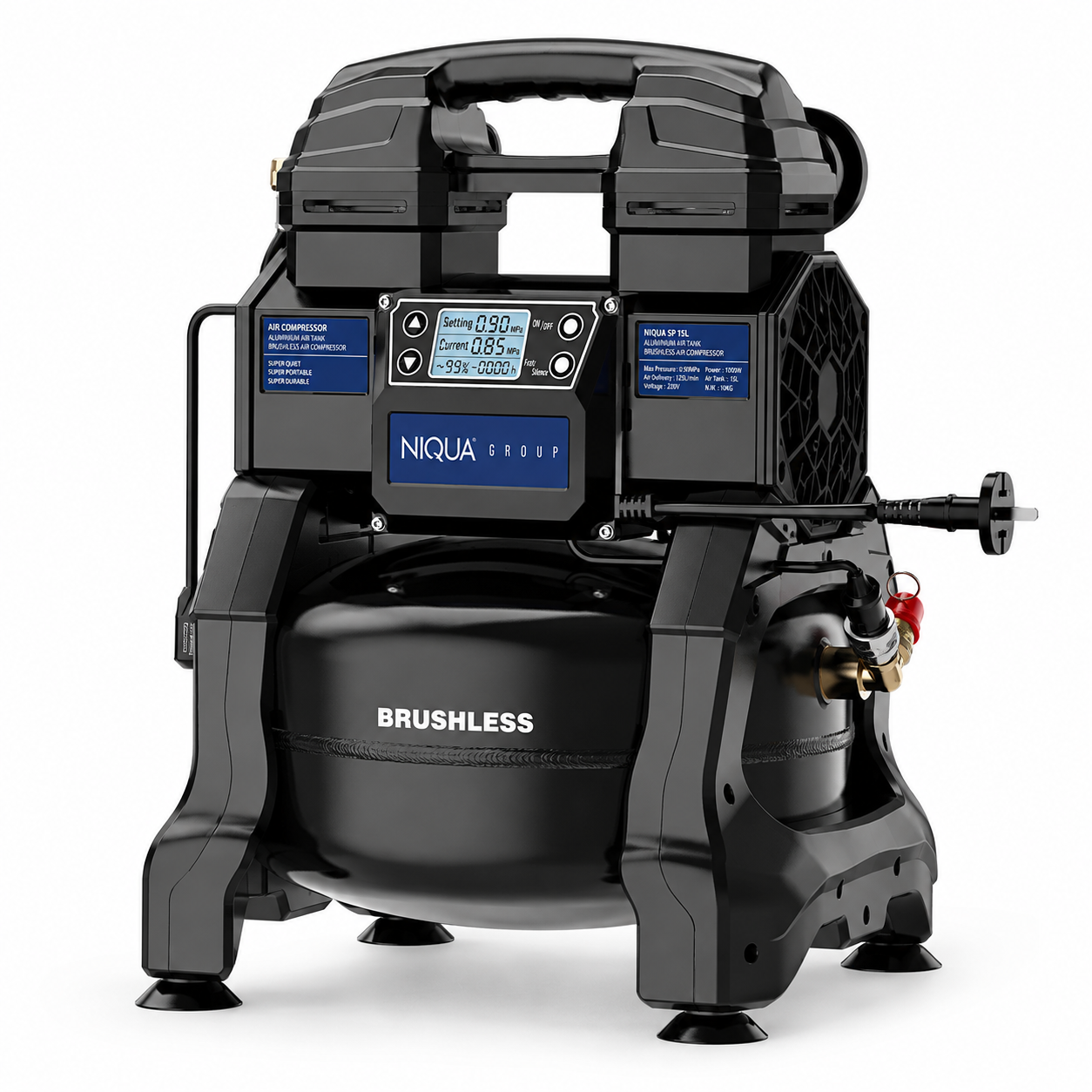 08 300 000 NIQUA SILENCE PRO Compressor – 15 L Ultra-Quiet Professional Air Compressor