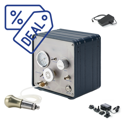 SILENCE PRO – Pneumatisches Gravursystem mit „The Rocket“ Handstück | Einstiegsmodell mit erweiterten Funktionen