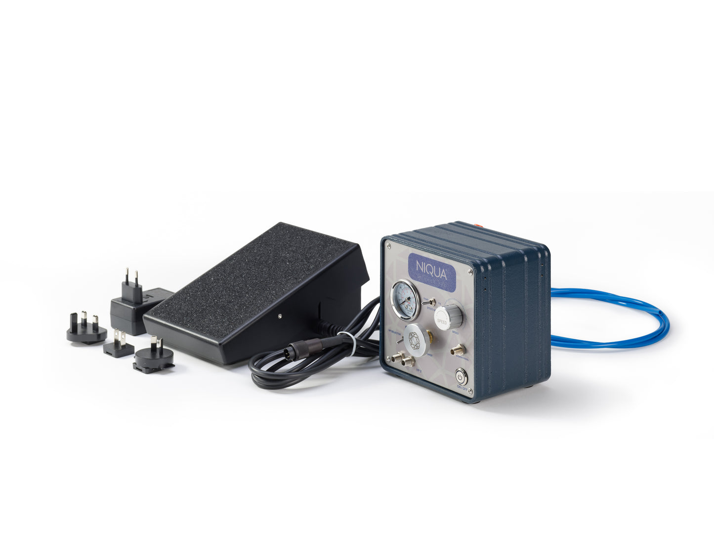 NIQUA SILENCE PRO Gravurmaschine inklusive "The Rocket" Handstück – High-End Pneumatik-Gravursystem