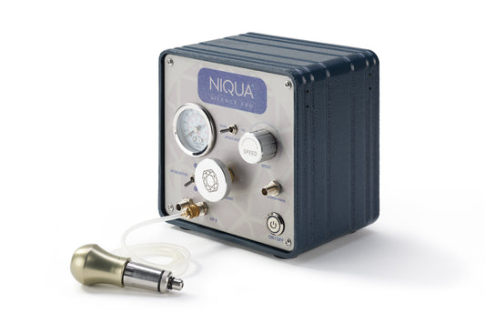 NIQUA SILENCE PRO Engraving Machine with "The Rocket" Handpiece – Premium Pneumatic Engraving System
