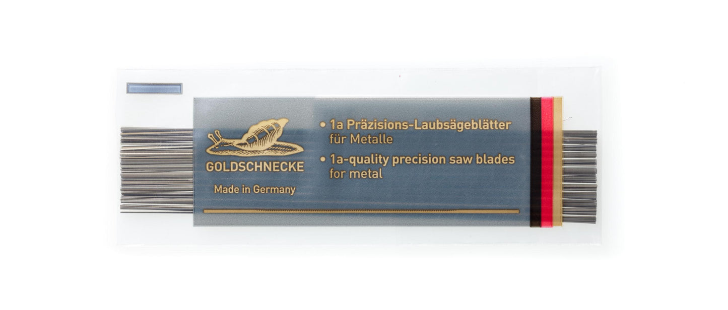 01 035/ 037 GOLDSCHNECKE® Jeweller’s Saw Blades – The All-Rounder for Precious Metals (130 mm / 160 mm)