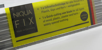 NIQUA FIX Yellow Wooden Fretsaw Blades – 130 mm
