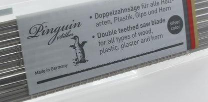 PINGUIN SILBER Silver Wooden Fretsaw Blades – 130 mm