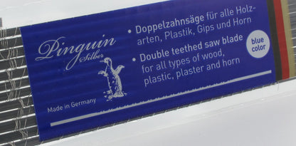 PINGUIN SILBER Blue Wooden Fretsaw Blades – 130 mm