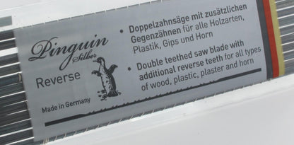 PINGUIN SILBER REVERSE Wooden Fretsaw Blades – 130 mm