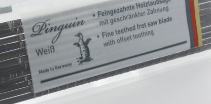 PINGUIN WHITE Wooden Fretsaw Blades – 130 mm