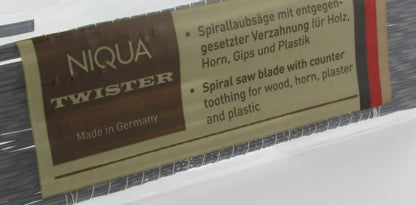 NIQUA TWISTER Spiral Fretsaw Blades – 130 mm