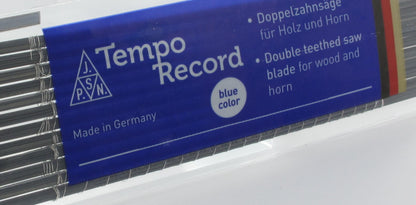 TEMPO RECORD Blue Wooden Fretsaw Blades – 130 mm
