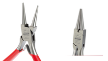 Load the image into the gallery viewer, 04 010 131 round nose pliers ANTILOPE® with 2 springs without serration 130mm