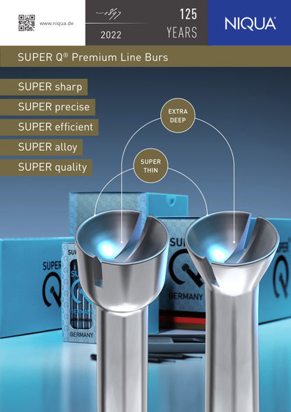 NIQUA SUPER Q® Hohlfräser „2C1“ mit Spanabfuhr – Werkzeugstahl Präzisionsfräser